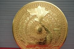 Mặt Trống Đồng Đúc DK 60 Cm - Có bản Đồ Dát Vàng