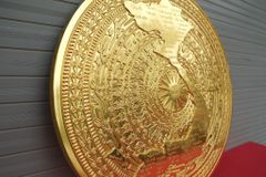 Mặt Trống Đồng Đúc DK 60 Cm - Có bản Đồ Dát Vàng