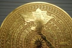 Mặt Trống Đồng Đúc DK 60 Cm - Có bản Đồ Dát Vàng