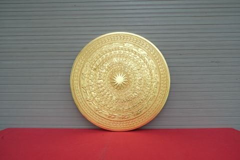 Mặt Trống Đồng Đúc DK 60 Cm - Dát Vàng