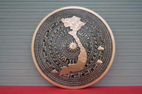 Mặt Trống Đồng Đúc DK 60 Cm - Có bản Đồ