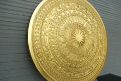 Mặt Trống Đồng Đúc DK 80 Cm Không Bản Đồ - Dát Vàng 18K