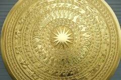 Mặt Trống Đồng Đúc DK 80 Cm Không Bản Đồ - Dát Vàng 18K