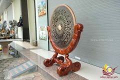 Mặt Trống Đồng Đúc - Kèm Đế Gỗ - Đường Kính 80cm