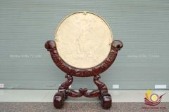 Mặt Trống Đồng Đúc - Kèm Đế Gỗ - Đường Kính 60cm