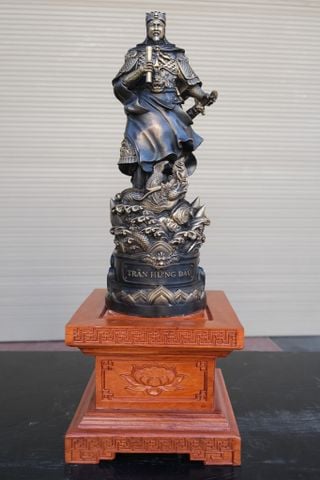 Tượng Trần Hưng Đạo Bằng Đồng Vàng Giả Cổ Cao 50cm (hàng kỹ)