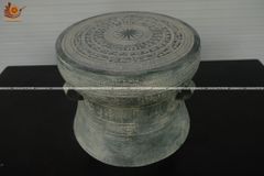 Trống Đồng Đông Sơn Đồng Đỏ Đường Kính 36cm Màu Giả Cổ - Hoa Văn Ngọc Lũ Họa Tiết Chìm