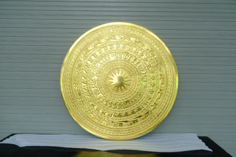 Mặt Trống Đồng Đúc DK 60 Cm - Dát Vàng 24k
