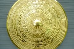 Mặt Trống Đồng Đúc DK 60 Cm - Dát Vàng 24k