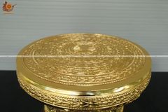 Trống Đồng Đông Sơn Đồng Đỏ, Đường Kính 40cm - Hoa Văn Ngọc Lũ Họa Tiết Nổi Dát Vàng