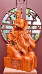 Tượng Danh Nhân - Tượng Gỗ Trần Quốc Tuấn Kích Thước 50-24-15