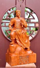 Tượng Danh Nhân - Tượng Gỗ Trần Quốc Tuấn Kích Thước 50-24-15
