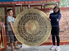 Mặt Trống Đồng Thúc Tay DK 140 Cm Màu Giả Cổ