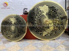 Mặt Trống Đồng CNC - Đồng Vàng Đường Kính 100 - Có Bản Đồ