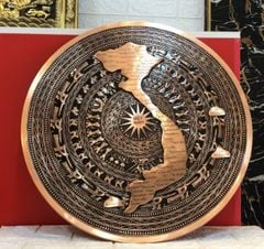 Mặt Trống Đồng Đúc DK 80 Cm Có Bản Đồ