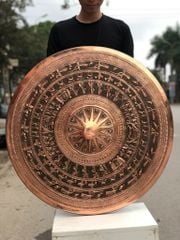 Mặt Trống Đồng Thúc Tay - Đồng Đỏ Đường Kính 90cm