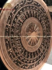 Mặt Trống Đồng Thúc Tay - Đồng Đỏ Đường Kính 90cm
