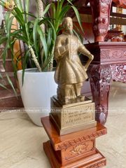 Tượng Trần Hưng Đạo Bằng Đồng Đỏ Cao 50 Cm Chạm Chìm