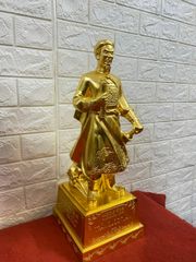 Tượng Trần Hưng Đạo Bằng Đồng vàng dát vàng Cao 50 Cm