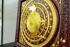 Tranh Trống Đồng - Khung Vuông- KT 81x81 Gỗ Gõ Đỏ