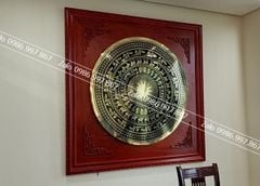 Tranh Trống Đồng Khung Đục Mặt Trống CNC Kích Thước 100*100 Cm Khung Vuông