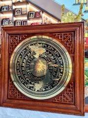 Tranh Trống Đồng - Mặt Trống Ăn Mòn - Khung Vuông