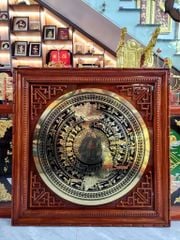 Tranh Trống Đồng - Mặt Trống Ăn Mòn - Khung Vuông