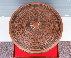 Trống Đồng Đông Sơn Đồng Đỏ Đường Kính 60cm - Hoa Văn Ngọc Lũ Họa Tiết Chìm