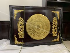 Tranh Trống Đồng Phú Quý Nền Đen Kích Thước 175*125 Cm Khung Chữ Nhật