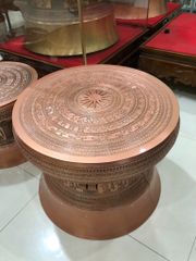 Trống Đồng Đông Sơn Đồng Đỏ Đường Kính 70cm - Hoa Văn Ngọc Lũ Họa Tiết Chìm