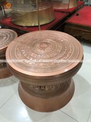 Trống Đồng Đông Sơn Đồng Đỏ Đường Kính 100cm - Hoa Văn Ngọc Lũ Họa Tiết Chìm