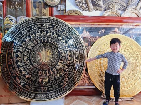 Mặt Trống Đồng CNC - Đồng Vàng Đường Kính 140cm