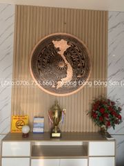 Mặt Trống Đồng Đúc DK 100 Cm có  Bản Đồ