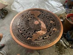 Mặt Trống Đồng Đúc DK 100 Cm có  Bản Đồ