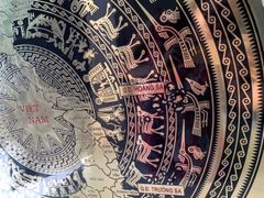 Mặt Trống Đồng CNC - Đồng Vàng Đường Kính 90 Cm Có Bản Đồ