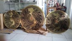 Mặt Trống Đồng CNC - Đồng Vàng Đường Kính 100 - Có Bản Đồ