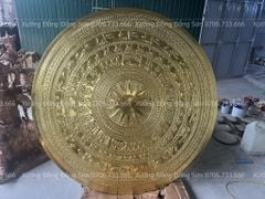 Mặt Trống Đồng Thúc Tay DK 140 Cm - Dát vàng 9999