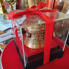 Trống Đồng Đông Sơn Đường Kính 10Cm Cao 7Cm Chất Liệu Đồng Vàng