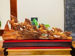 Tượng Linh Vật - Bát Mã Phi Thiên Gỗ Cẩm Việt Ngang 83cm, Cao 31cm