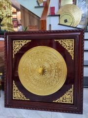 Tranh Trống Đồng Mặt Trống Thúc Tay Kích Thước 80*80 Cm Khung Vuông