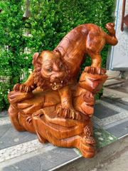 Tượng Linh Vật - Tượng Hổ Dài 68cm - Gỗ Hương Ta