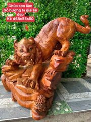 Tượng Linh Vật - Tượng Hổ Dài 68cm - Gỗ Hương Ta