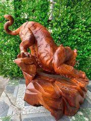 Tượng Linh Vật - Tượng Hổ Dài 68cm - Gỗ Hương Ta