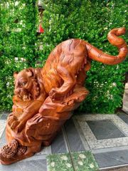 Tượng Linh Vật - Tượng Hổ Dài 68cm - Gỗ Hương Ta