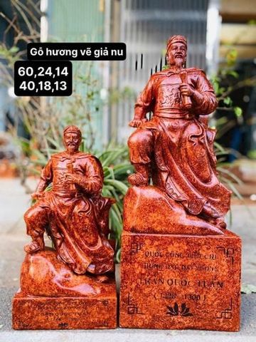 Tượng Danh Nhân - Tượng Gỗ Trần Quốc Tuấn - Gỗ Hương