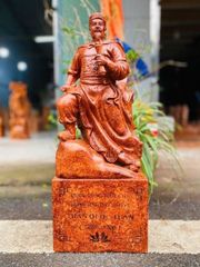 Tượng Danh Nhân - Tượng Gỗ Trần Quốc Tuấn - Gỗ Hương