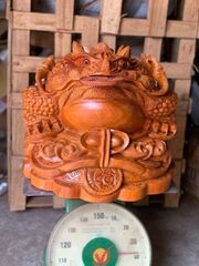 Tượng Cóc Thiềm Thừ Gỗ Hương Đỏ Cao 41cm