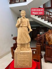 Tượng Danh Nhân - Tượng Gỗ Trần Quốc Tuấn - Gỗ Ngọc Am Cao 81