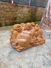 Tượng Phật - Di Lặc Ngồi Bao Tiền Gỗ Ngọc Am