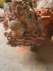 Tượng Cóc Thiềm Thừ- Gỗ Hương Đá Kích Thước Ngang 40cm, Cao 45cm, Sâu 50cm- Hàng Kỹ